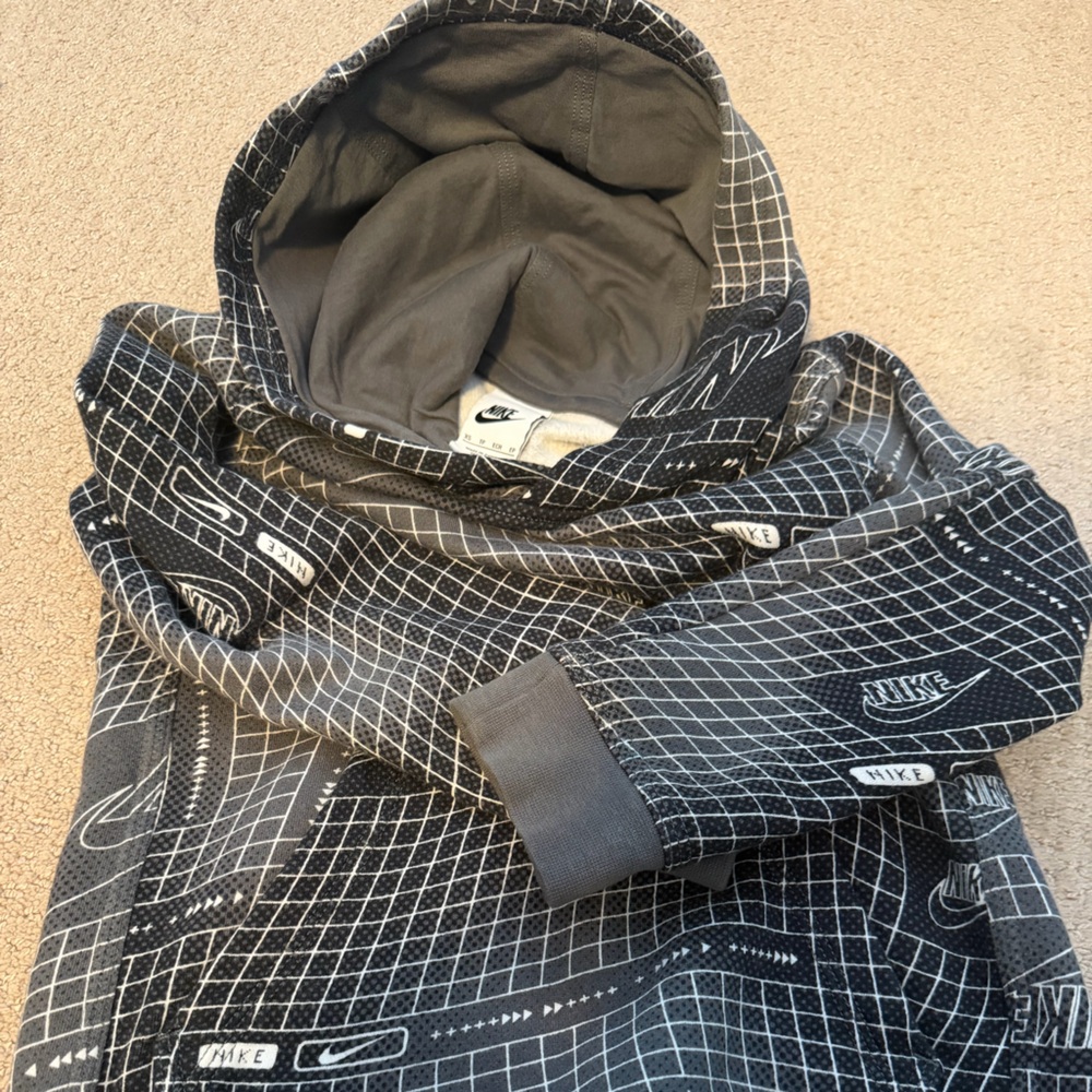 Nike Black and Gray Kids Hoodie